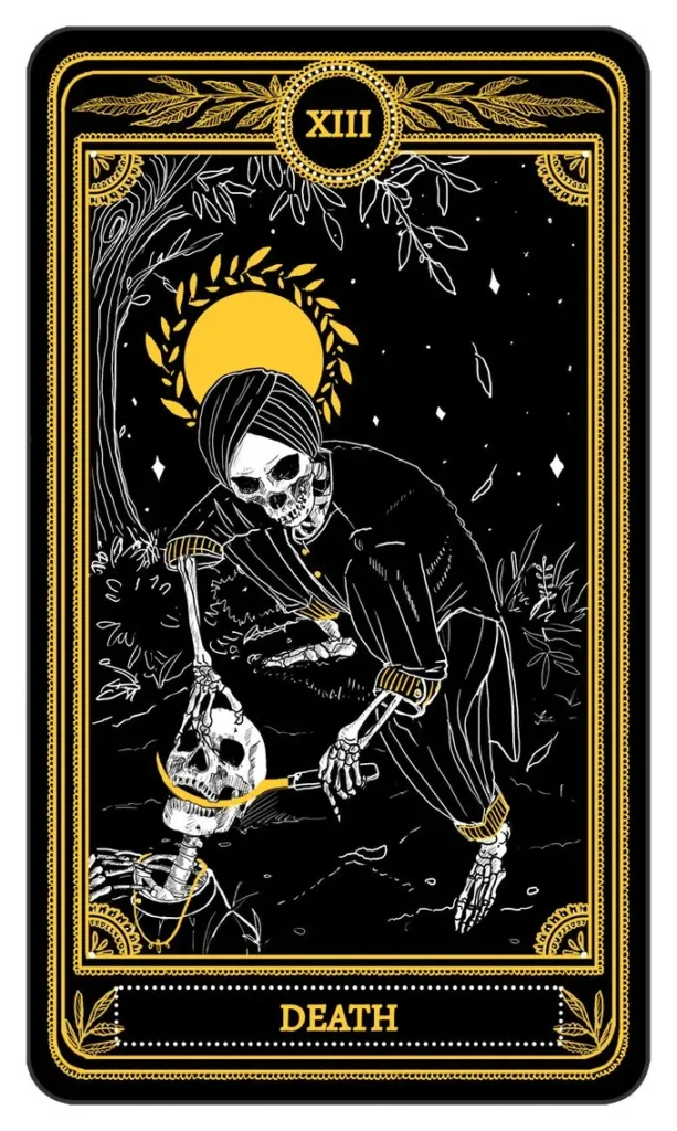 Inspiration - the Tarot card 13 depicting death and renewal.