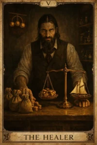 TAROT CARD V - THE PAWNBROKER - THE HEALER - THE PRIEST - GRIGORI RASPUTIN - THE PRIEST AND THE MOTHERS TALE