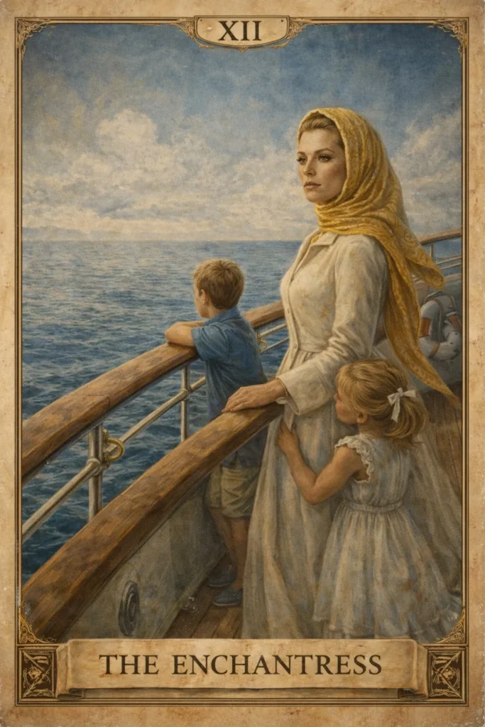 TAROT CARD XII - THE ENCHANTRESS - THE MOTHER - GRACE DE MONACO - THE PRIEST AND THE MOTHERS TALE;